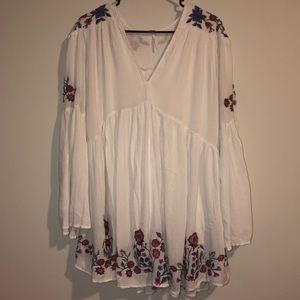 Free People Te Amo Embroidered Dress